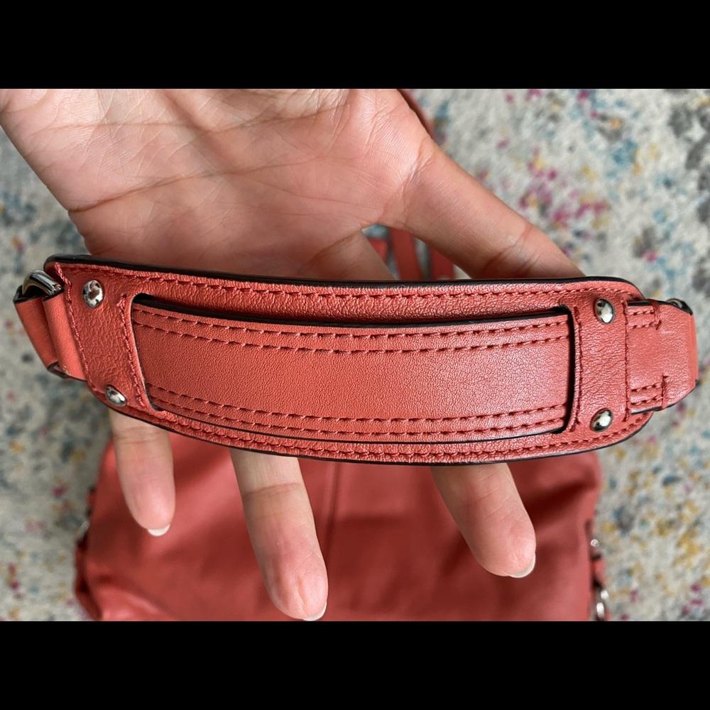 Coach Purse, Coral Color, Medium Size bag - lightly used - Picture 9 of 11